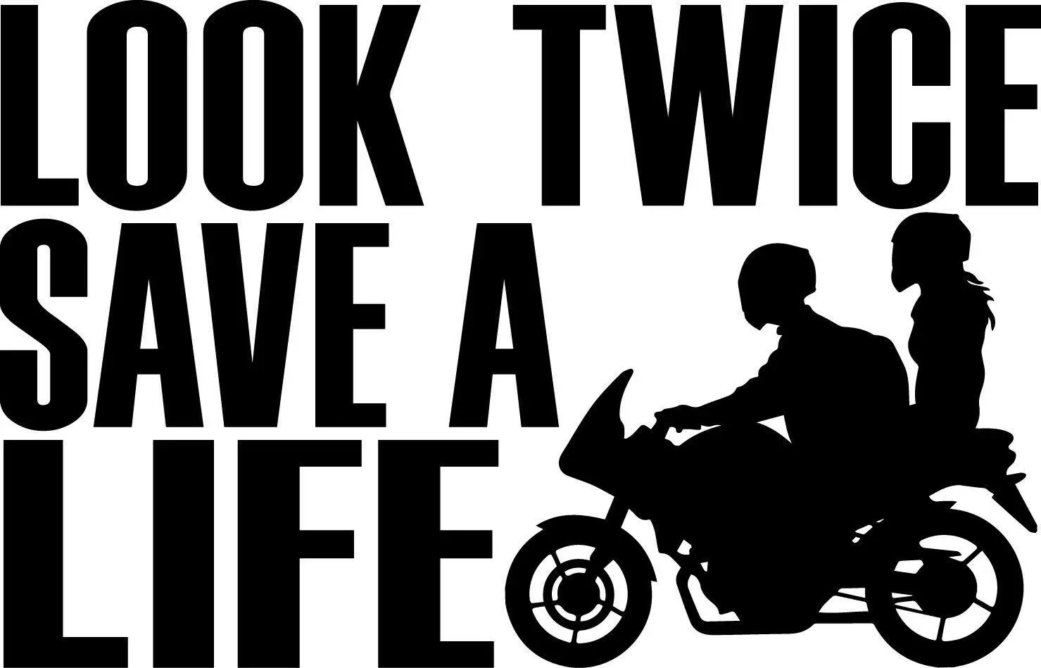 C60205 Look Twice Save a Life 5.5x7.5 Check6 Yellow C60205 Look Twice Save a Life 5.5x7.5 Check6 Yellow