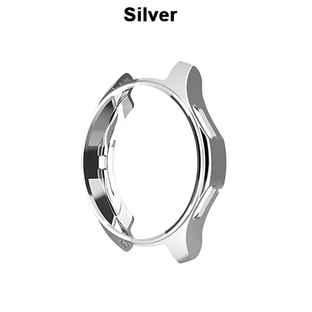 silver Модный силиконовый чехол для часов из ТПУ, мягкий чехол-держатель для часов samsung gear S3 Galaxy Watch 46 мм 42 мм, защитная пленка - Цвет: silver