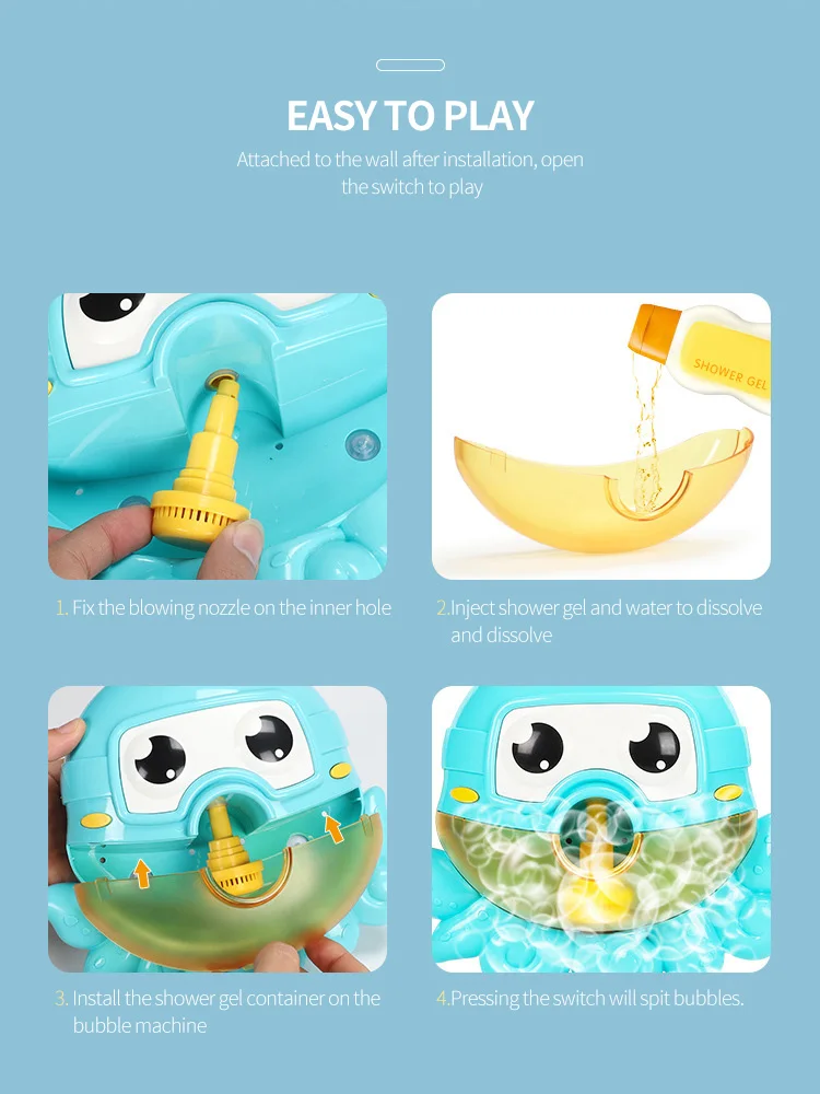 Игрушки для купания, плавающие крабы-пузырьки, лягушка, осьминог, Кит, пенящаяся машина для ванной комнаты, oyuncak для детей, вода, плавательный душ для детей