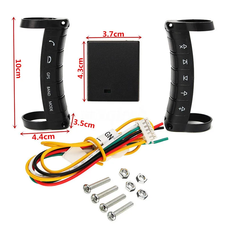 Universal accesorios modificados para coche multifunción controlador de volante inalámbrico con botones de navegación de DVD mando a distancia Universal accesorios modificados para coche multifunción controlador de volante inalámbrico con botones de navegación de DVD mando a distancia