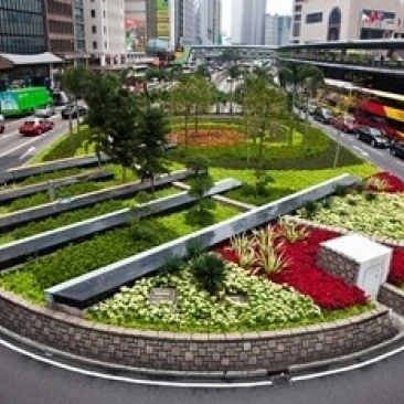 Garden Roundabout  Hong Kong  China Poster Print by Julie Eggers DanitaDelimont (19 x 12)