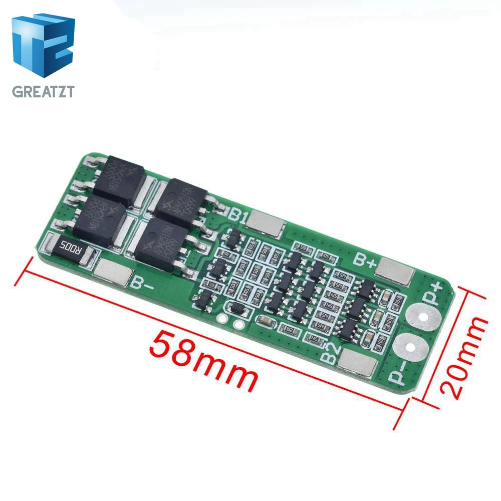 GREATZT 3S 20A литий ионная литиевая батарея 18650 зарядное устройство PCB BMS Защитная