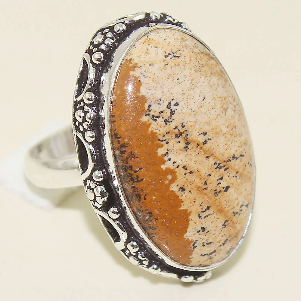 

Picture Jaspers Ring Silver Overlay over Copper , Size: 10.5 , R2021