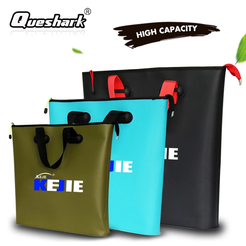 Kaufen 4 größen Tragbare EVA Angeln Tasche Faltbare Angeln Eimer Live Fisch Box Camping Wasser Behälter Pan Becken Tackle Lagerung Tasche