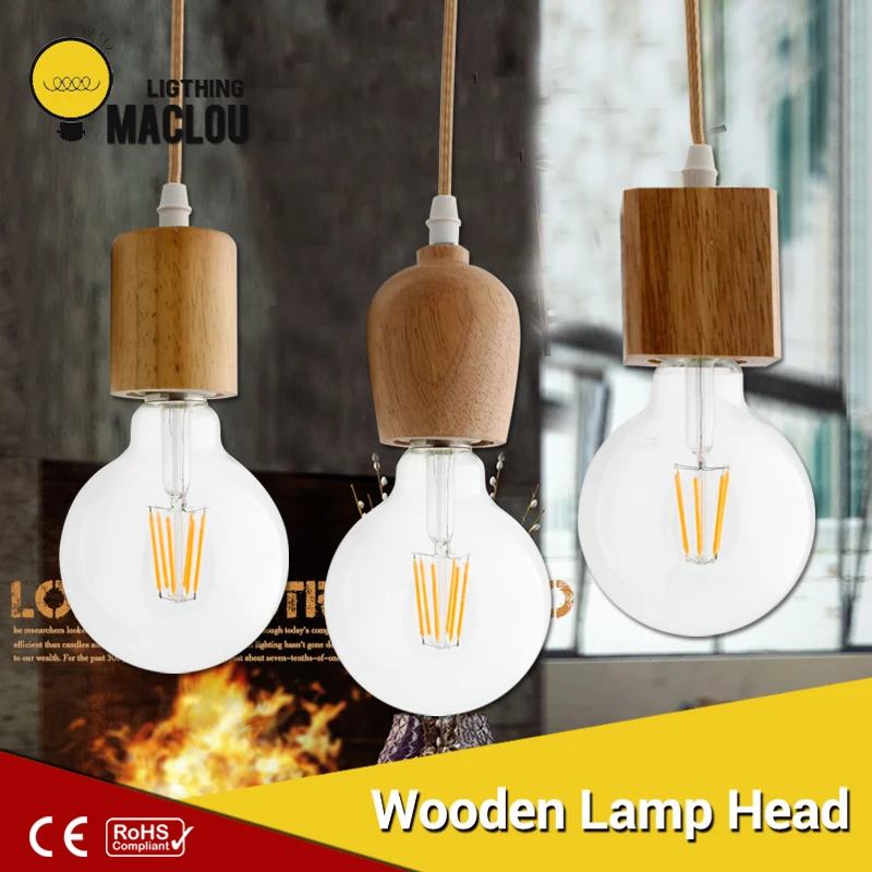

Wood Pendant Light Modern Led Pendant Lamp Hang E27 Suspension Luminaire Light Home Deco Lighting Kitchen Fixtures Dining Room