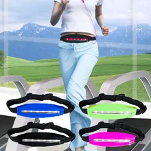 Sports Running Waist bags Pack Pocket Belt with LED Lights Adjustable Safety Waist Bag In Stock