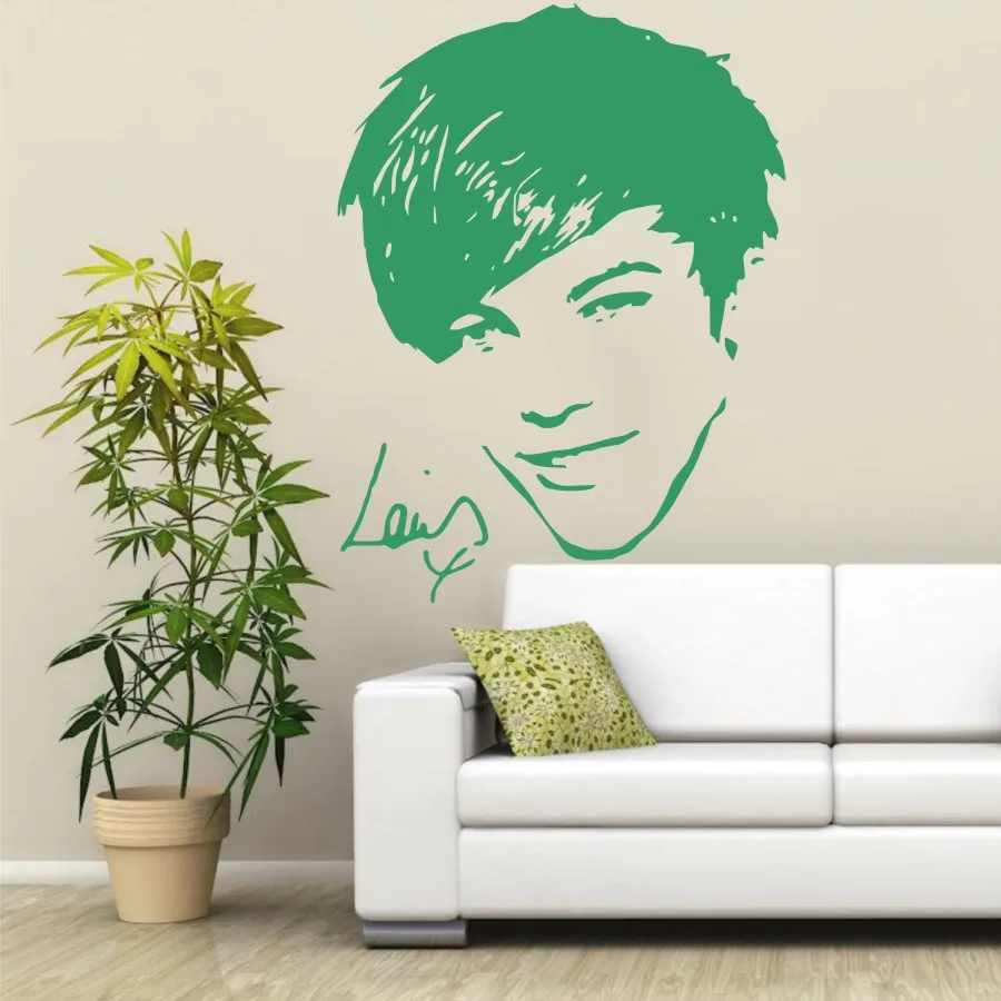 Bedroom Home Wall Art Decorative Louis Tomlinson Vinyl Wall Sticker One Direction Removable Wall Mural Design Wallpaper Y-851