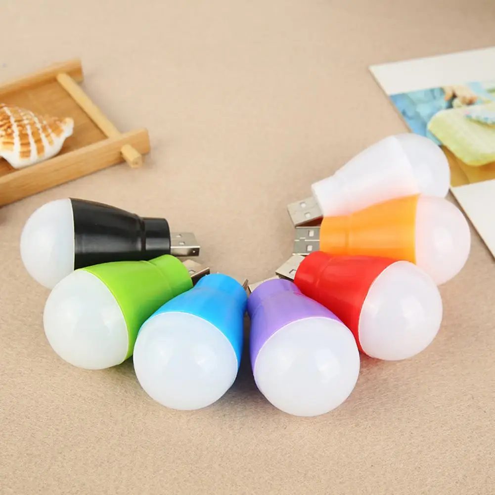 

Portable LED Energy Saving USB Small Bulb Outdoor Night Wireless Computer Mobile Power Emergency Light Bulb Random delivery