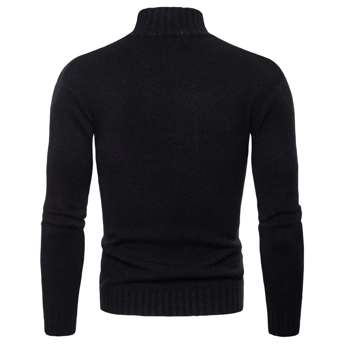 Мужской свитер, 2019, мужской свитер с высоким воротником, вязаный свитер, шерстяной свитер, Однотонный свитер