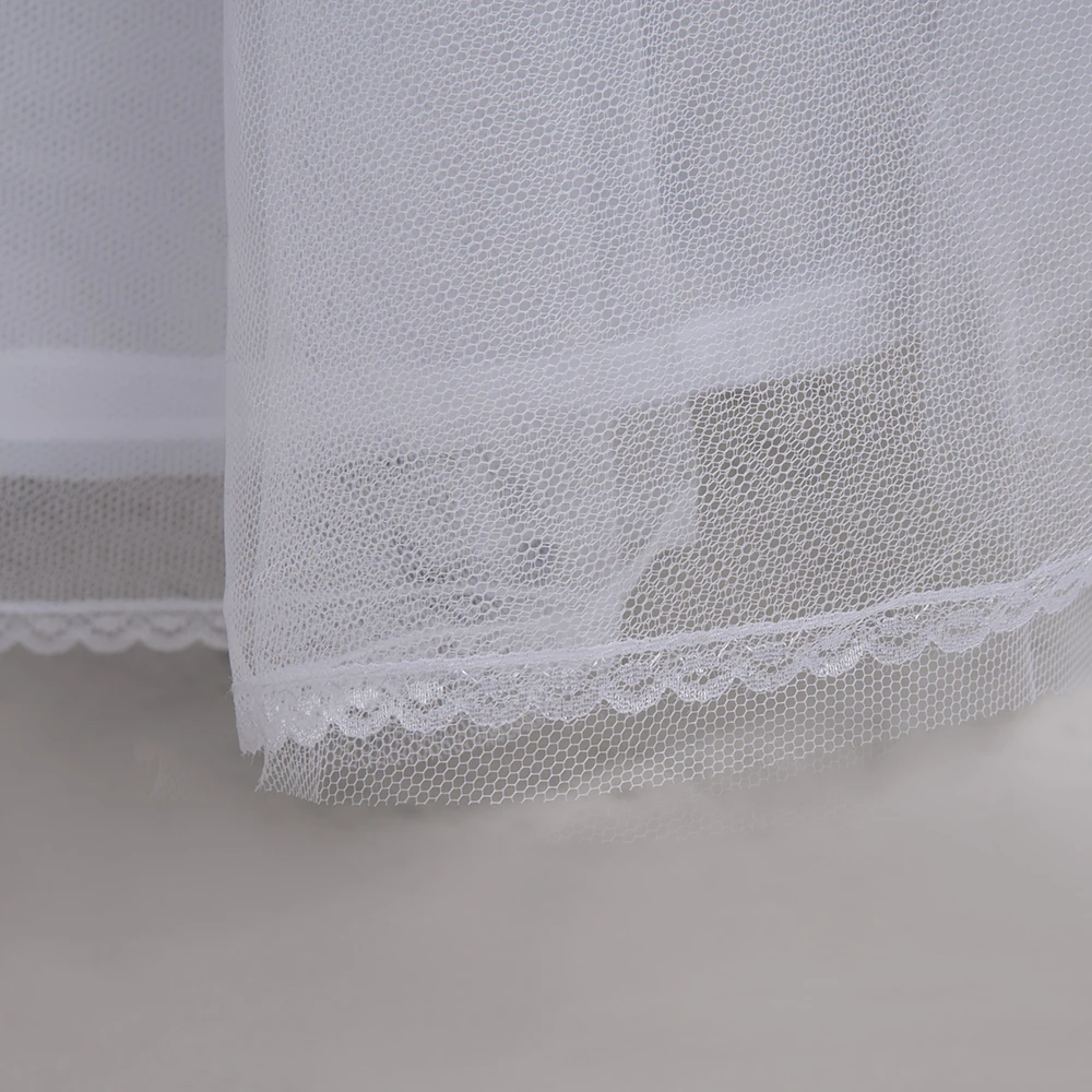 high quality A-Line Petticoats For Wedding Dress Cheap Free Size Crinoline 2 hoops Petticoat Underskirt Slip With Lace Trim 2019