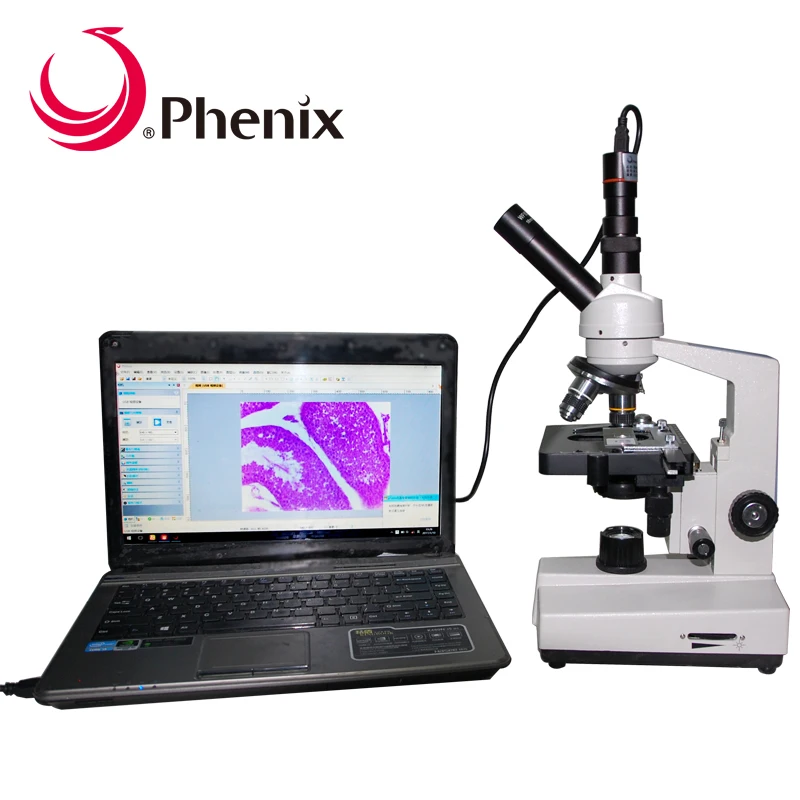Phenix 2MP цифровой микроскоп 40x 1600x монокулярная труба Биологический для студентов