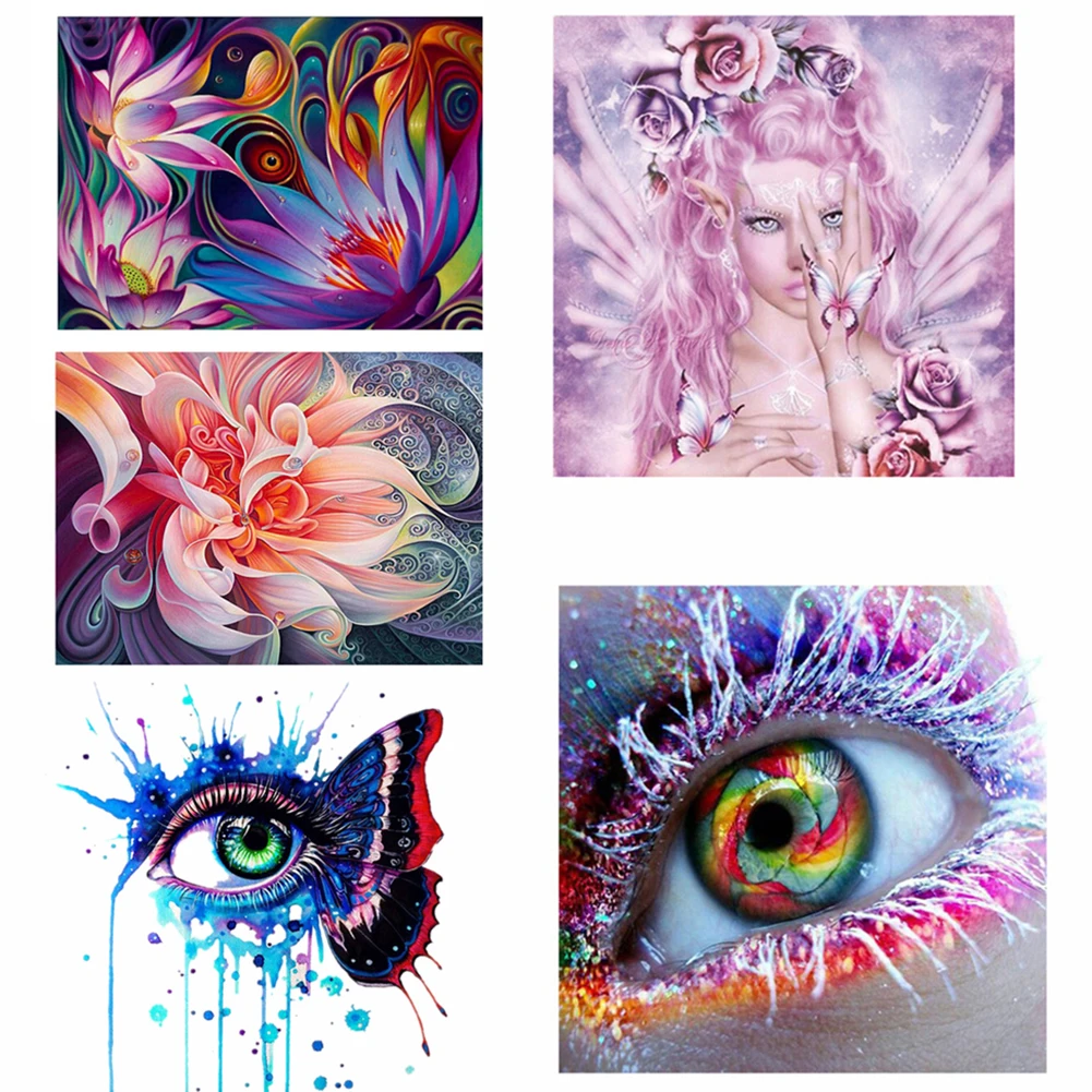 

5D Decorated Eyes DIY Diamond Mosaic Painting Cross Stitch Kits Handmade Embroidery Bead Rhinestones Arts Pictures Paint Mosaic