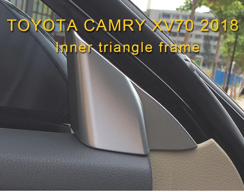 Carманго для Toyota Camry XV70 автомобильный Стайлинг передняя дверь Колонка хромированная накладка рамка наклейка интерьерные аксессуары