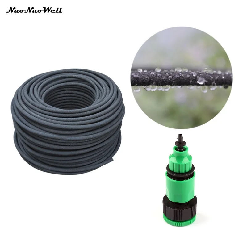 

30m Durable Anti-aging 4/8mm Soaker Hose Agricultural Irrigation System Leaking Tube Permeable Pipe Fruit Trees Watering Drains