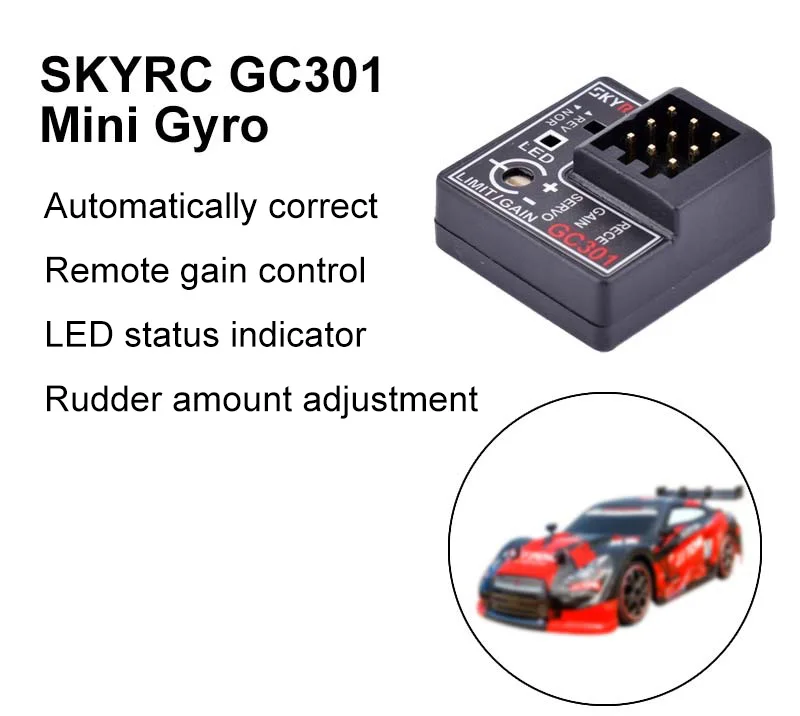 SKYRC GC301 мини гироскоп сенсор гироскоп для RC автомобиль Дрифт рулевого управления выход корректирующий интегрированный компактный