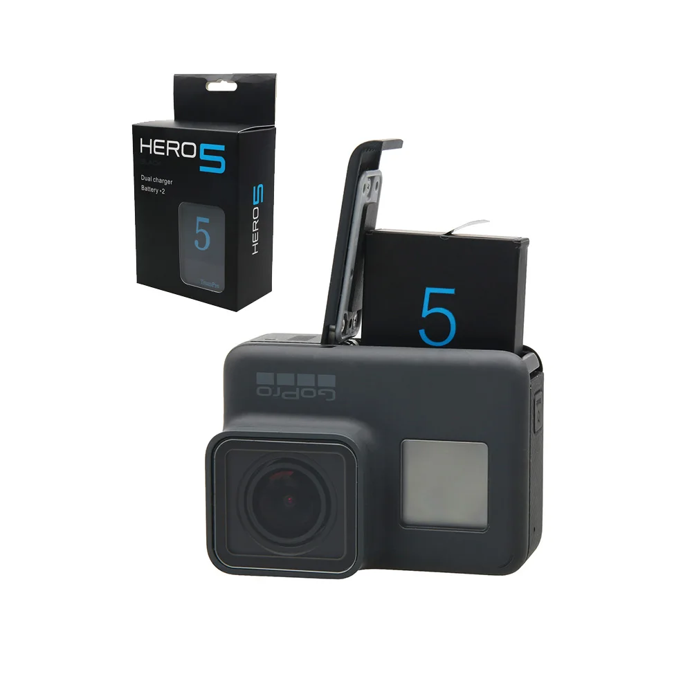 GoPro Hero 5, 6, 7, 8, Батарея+ двойной Порты и разъёмы TYPE-C Зарядное устройство для GoPro Hero5 6 7 8 черный мА/ч. аккумулятор Камера аксессуары