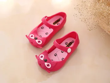 

2019 Hot Sell Spring Summer Children Sandals Baby Princess Bow Kids Jelly Shoes PVC Girls Flash Antiskid Toddler shoes sneakers