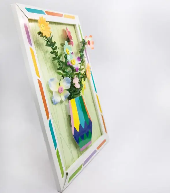DIY милые ручной работы пластик Кнопка Цветочная композиция Наборы Детский сад Дети Творческий образовательные игрушки для детей подарок