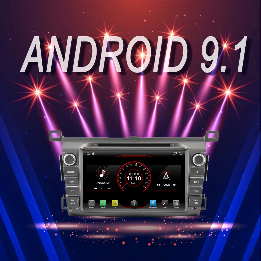 

car multimedia Player Android 9.1 Car GPS Bluetooth stereo fit for TOYOTA RAV4 2014 recorder DVD autoradio Head Unit