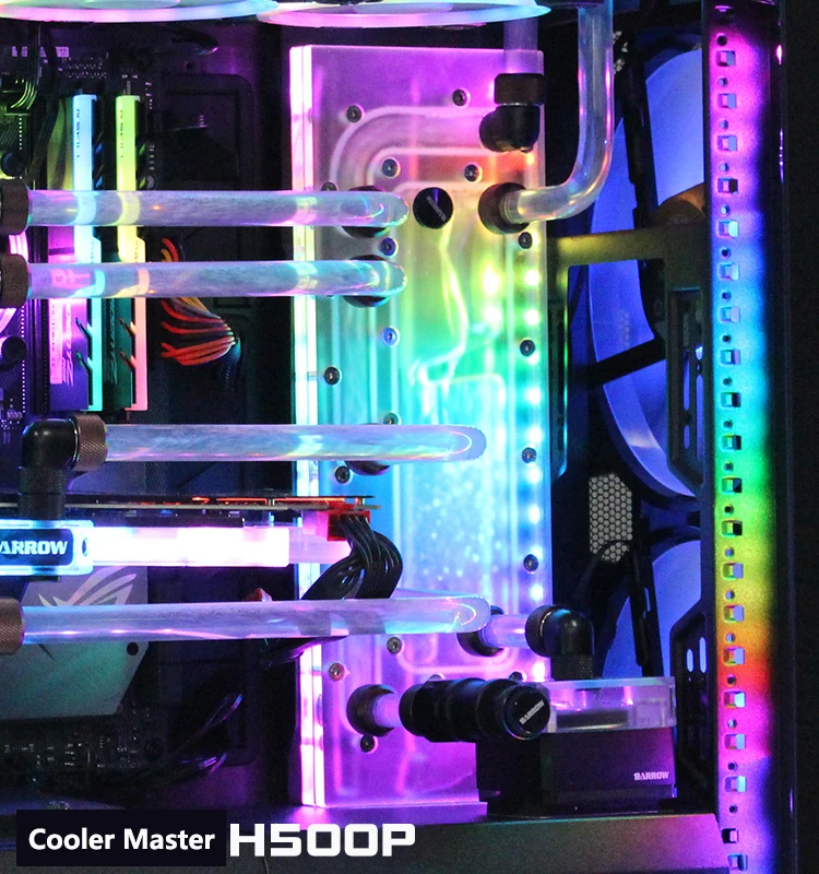 Акриловая плата курган в качестве Водного Канала используется для Cooler Master H500P чехол для компьютера используется как для cpu, так и для GPU Блок RGB светильник для AURA