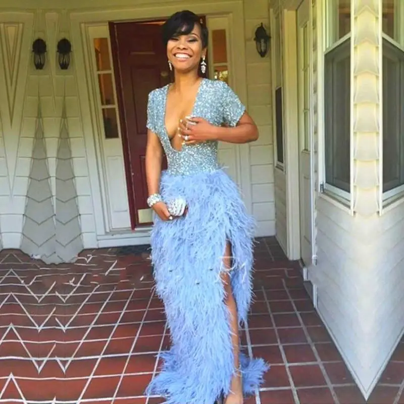 Feather Prom Dresses