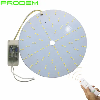 

New PRODEM brand 30W 40W PIR remote led ceiling light board DIY kits infrared sensor circular led panel 220V 230V 25cm 30cm WWCW