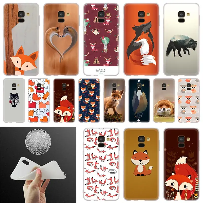 

Animal More Cute Fox cat Phone Case For Samsung Galaxy A10 A20 A30 A40 A50 A60 A70 A6 A8 Plus A7 A9 2018 A3 A5 2017 Soft Cover
