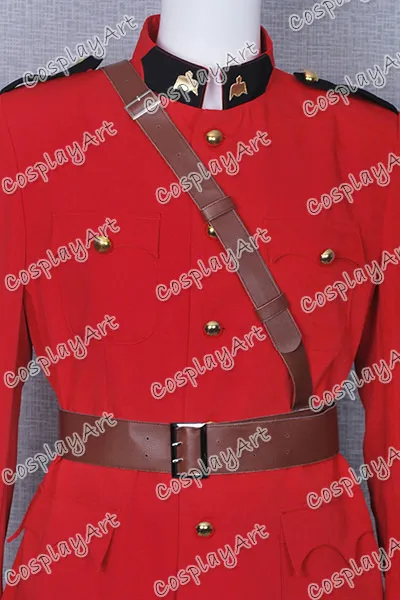Due South Royal Canadian Mountie Red Uniform Costume Cosplay Halloween