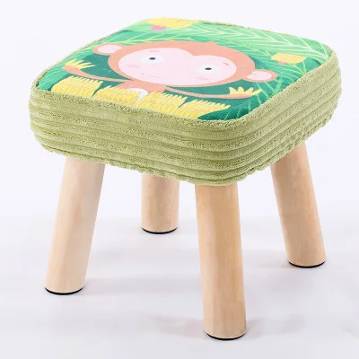 Детский стул креативные туфли домашняя обувь устойчивый деревянный стул мультфильм детский диван стул гостиная в виде кофейного столика, круглый стул - Цвет: F
