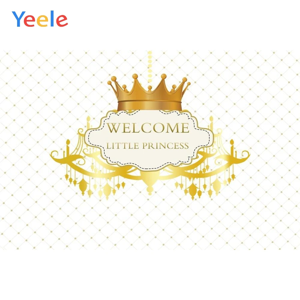 

Yeele Newborn Girl Baby Shower Little Princess Chandelier Photography Backgrounds Custom Photographic Backdrop For Photo Studio
