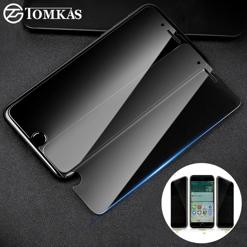 Tomkas Anti Spy Gehärtetem Glas Für iPhone 5 5s SE 6 6s 7 8 Plus Screen Protector Privatsphäre film