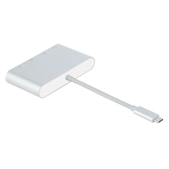 

4 in 1 Type-C USB 3.1 To HUB 4K UHD Adapter+Gigabit Ethernet(RJ45)+USB 3.0+Type-C Adaptor Converter for NoteBook Pro,S8/S8 Plus