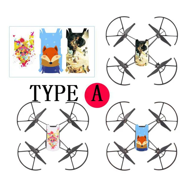 3Pcs Per Set Cool Waterproof PVC Stickers Body Decals for DJI TELLO DZ8