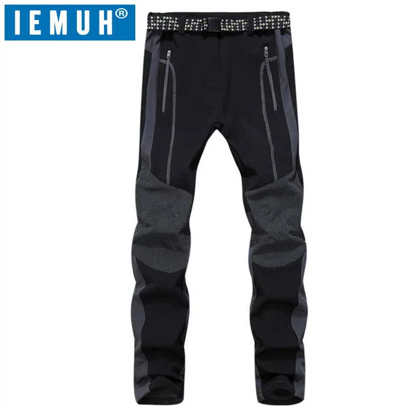 

IEMUH Outdoor Softech Traverse Pants Men Softshell Hiking Pants Waterproof Windproof Thermal For Hiking Camping Ski For winter