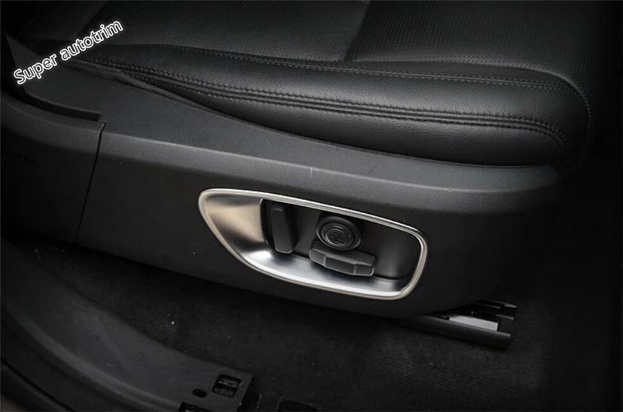 Lapetus Inside Seat Adjustment Button Frame Cover Trim 2 Pcs / Set For Jaguar XF 2016 2017 2018 2019 ABS Accessories Matte Style |