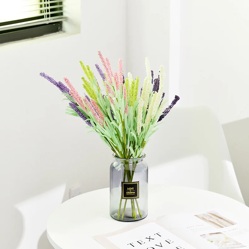 Fake Flowers 1PC Romantic Provence Lavender Flower Silk Artificial Flowers Grain Decorative Aquatic Plants for Garden Decoration Fake Flowers 1PC Romantic Provence Lavender Flower Silk Artificial Flowers Grain Decorative Aquatic Plants for Garden Decoration