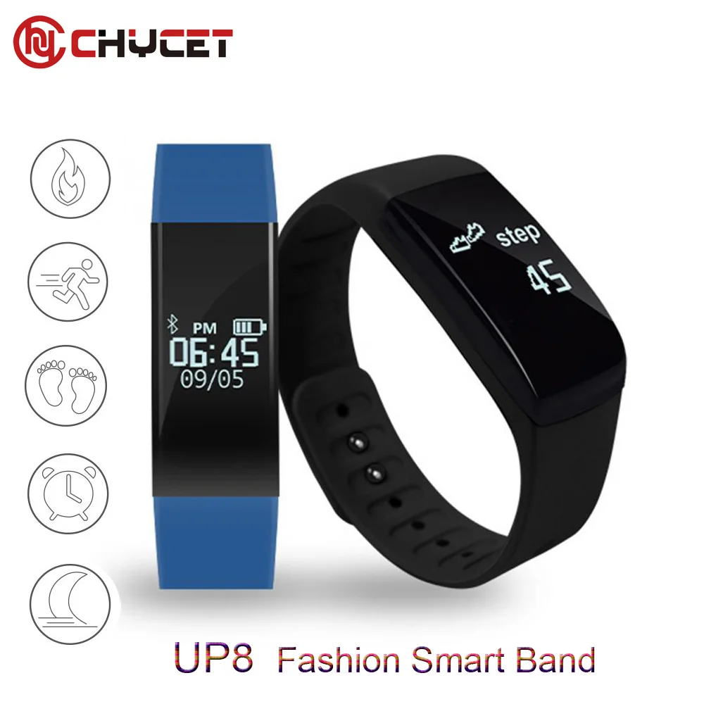 UP8 Bluetooth smart band Smart Bracelet Sleep Monitor Wristband Touchpad Passometer OLED Screen Call SMS Remind