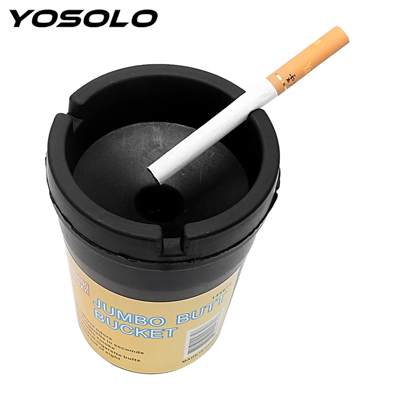 

YOSOLO Truck Cigarette Cylinder Cup Holder Car Ashtray Cigar Ash Tray Auto Smokeless Stand Double Layer Durable