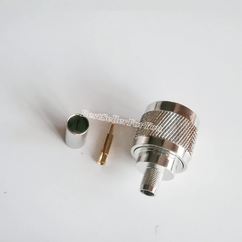 1 шт. N ОБЖИМНАЯ вилка для RG5 RG6 5D FB LMR300 прямой RF разъем кабеля|plug connector|plug maleplug m |