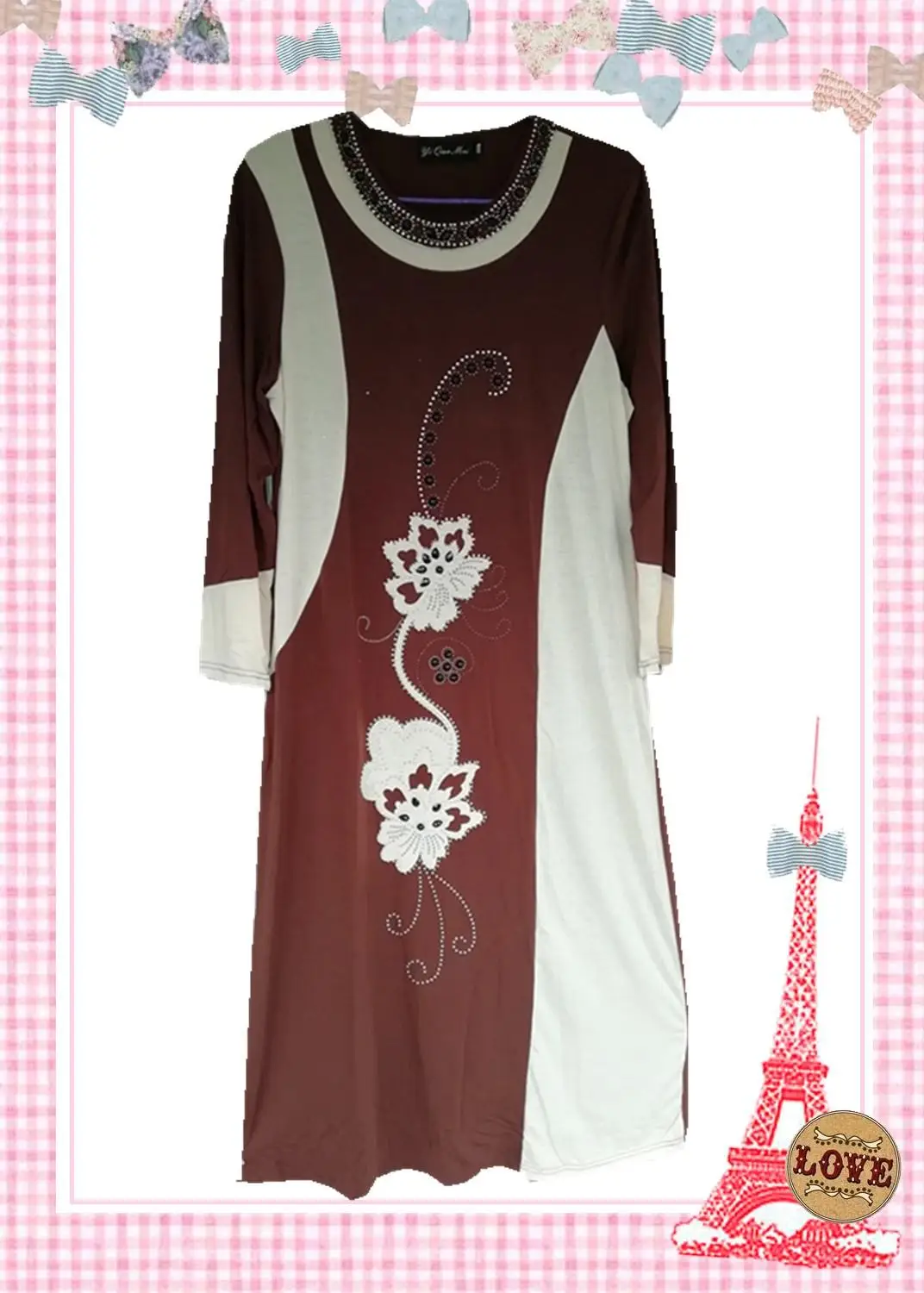 

Clearance softy material brown Abaya