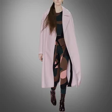 Limited Лидер продаж карманы Твердые обтянутый отложной воротник полный Пальто для будущих мам Баян кабан осень и зима тонкие длинные Шерстяное пальто