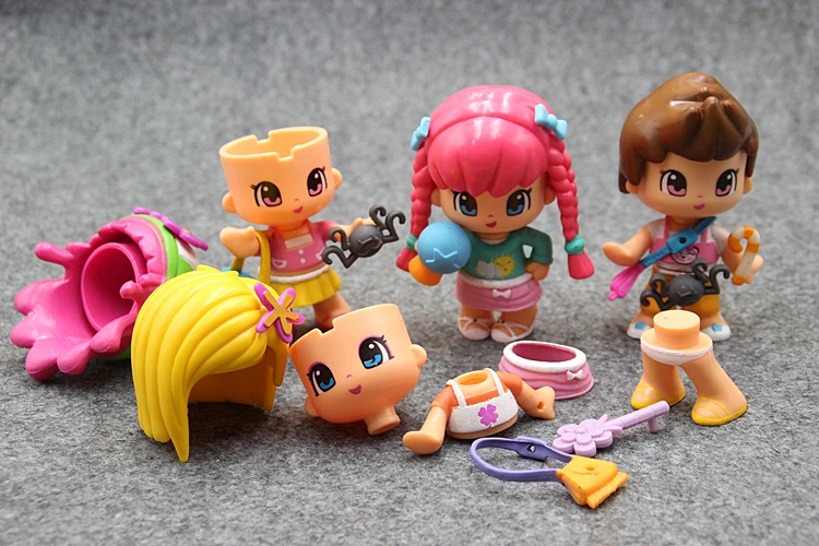 1-35 шт./лот, милые игрушки Boneca Pinypon, ароматизированные куклы, съемные детские фигурки, модные игрушки для девочек