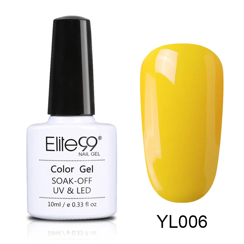 Elite99 10 мл гель для ногтей для дизайна ногтей замачиваемый УФ Цветной Гель-лак для Ногтей Стойкий гель-маникюрный лак на выбор 1 из 24 цветов