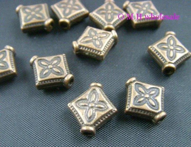 40//120pcs Tibetan silver//Gold flower Daisy Loose Charms Spacer Beads 8mm