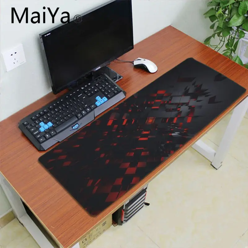 Maiya абстрактный Красный 3D шаблон Ноутбук игровой мыши коврик для мыши игровой коврик для мыши xxl стол ноутбук коврик для мыши геймер Настольный коврик