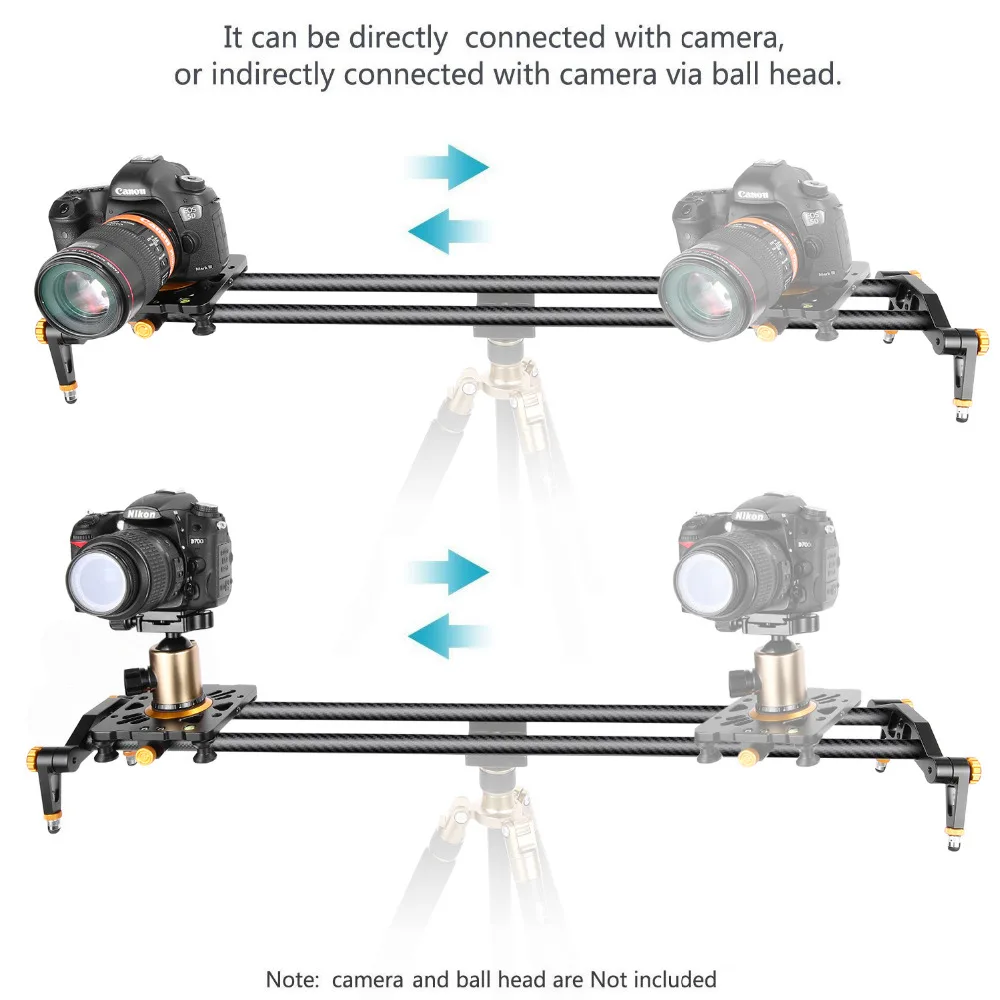 Günstig Neewer Carbon Kamera Track Slider Video Stabilisator Schiene mit 6 Lager für Canon Nikon Pentax DSLR DV