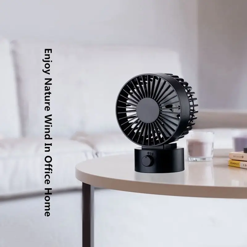 Мини-вентилятор 2 скорости охлаждения Регулируемый двойной двигатель USB Настольный вентилятор для офиса дома ребенка сна летние портативные вентиляторы