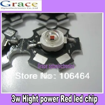 

3W Red LED High Power Emitter 610-630nm 70lm with 20mm Star pcb 100PCS