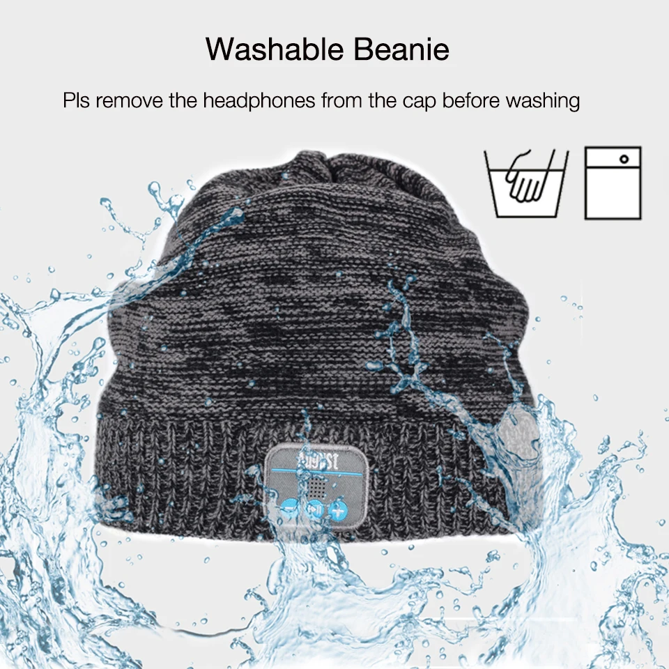 August EPA20 Washable Bluetooth Beanie Hat