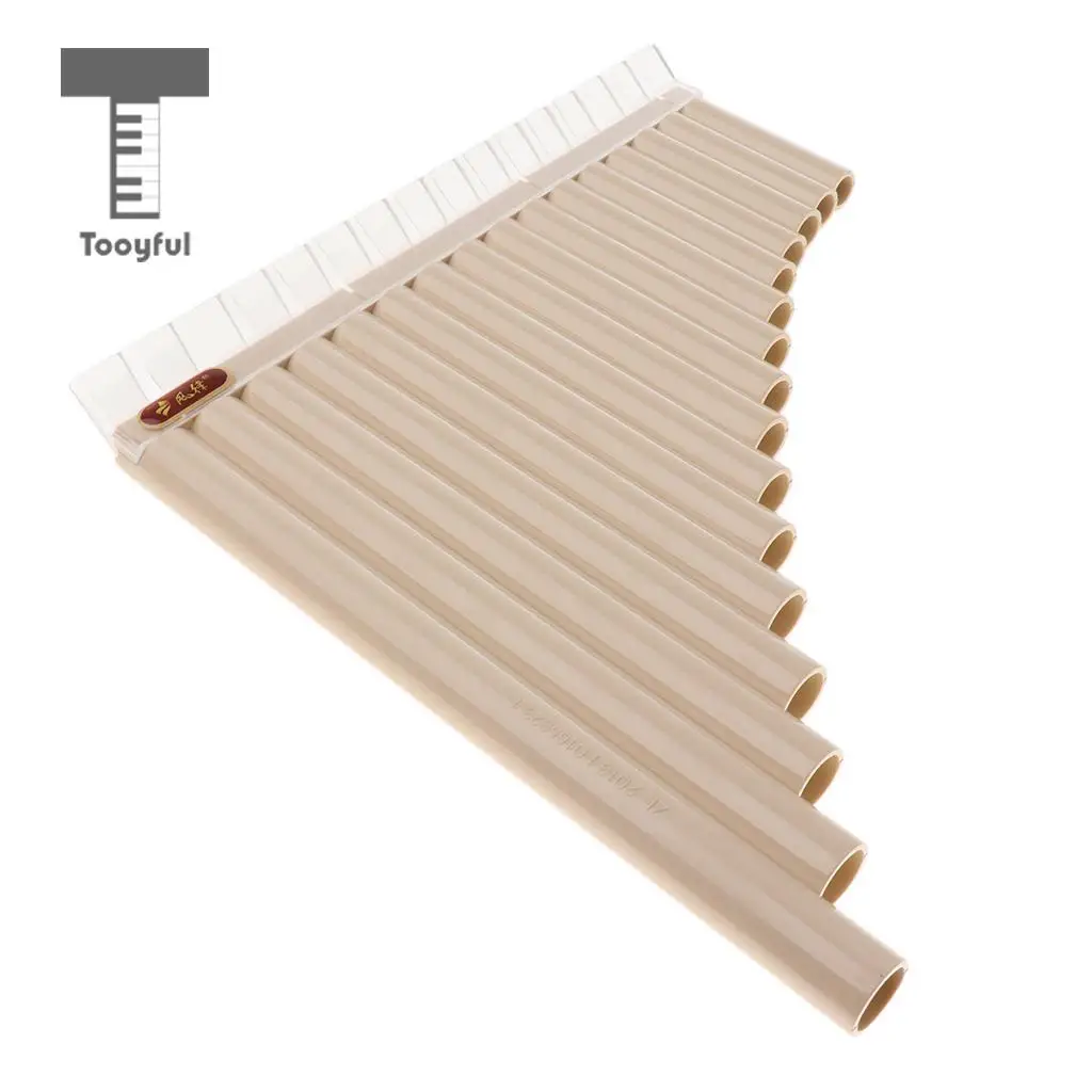 Tooyful Pan Flute 16 Pipes Beginner Woodwind Instrument Pan Pipes C Key Flauta Xiao